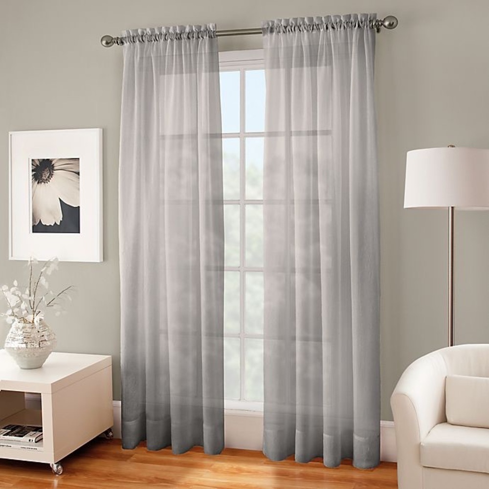 Pair of Crushed Voile Sheer Pocket Panels